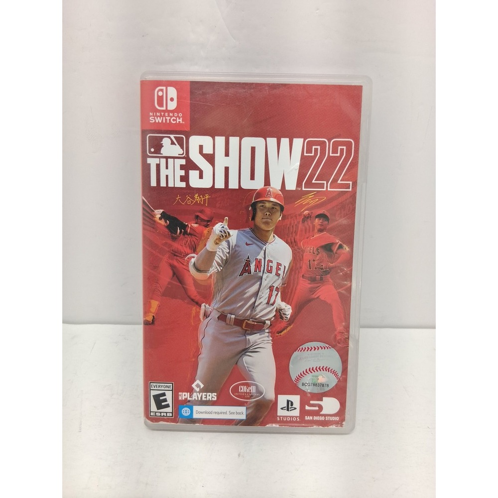 MLB The Show 22 Nintendo Switch Game Shohei Ohtani Cover Physical Cartridge Case